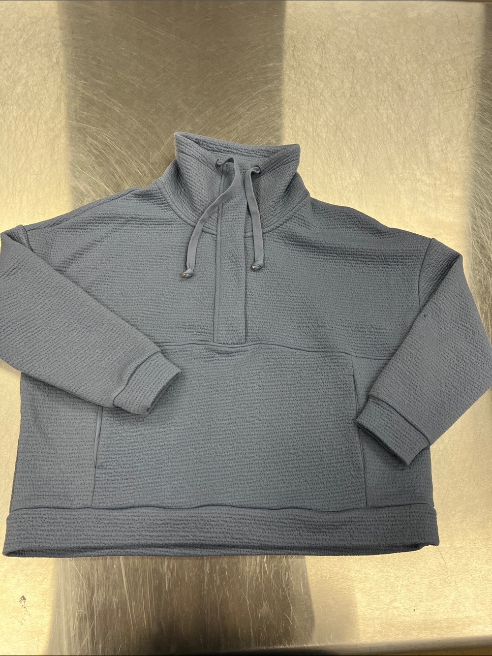 Cozy Women's Slate Blue Cowl Pullover Sweater
